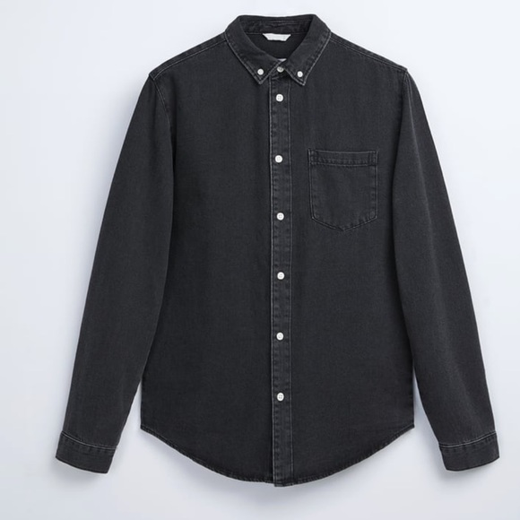 Zara Other - Zara Men’s dark gray denim button up